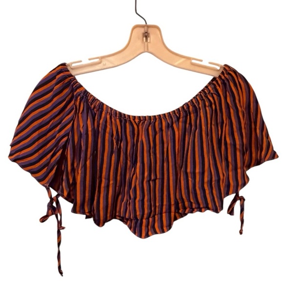 Olivaceous Tops - Olivaceous Striped Crop Top nwt